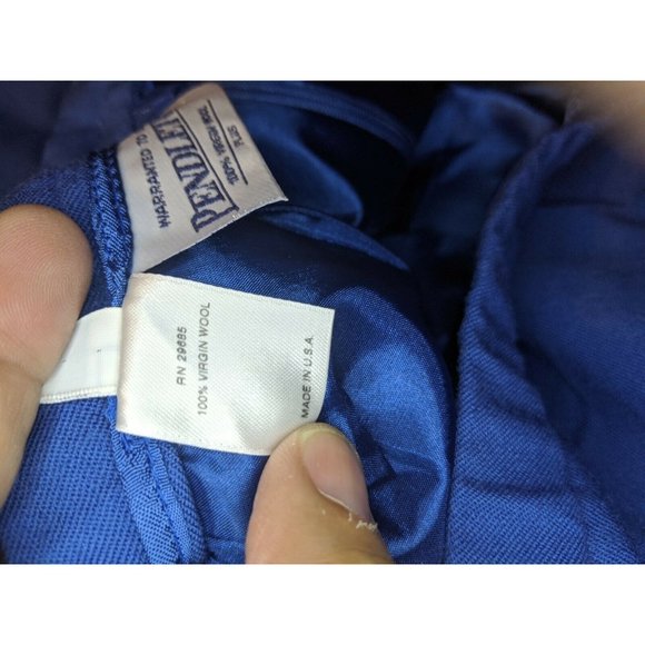 Pendleton Size 16W Straight Skirt Blue Slit Business Wool Womens - Picture 7 of 8